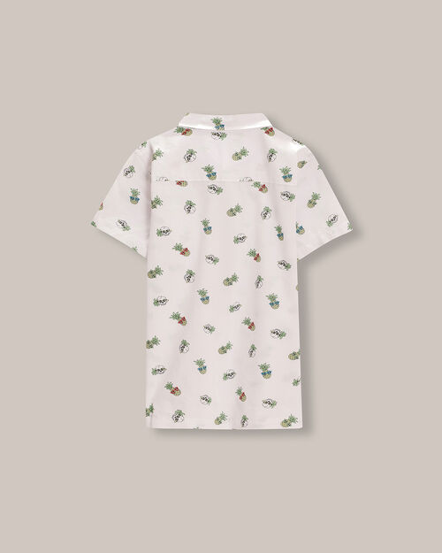Camisa Blanca Con Estampado